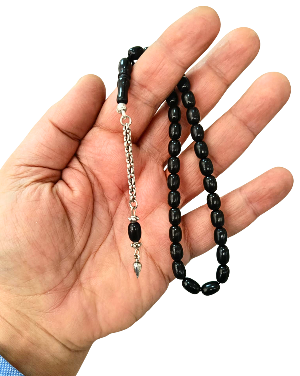 Oval Kesim Bilek Boy Gürcistan Oltu Taşı Tesbih 6 X 8 mm