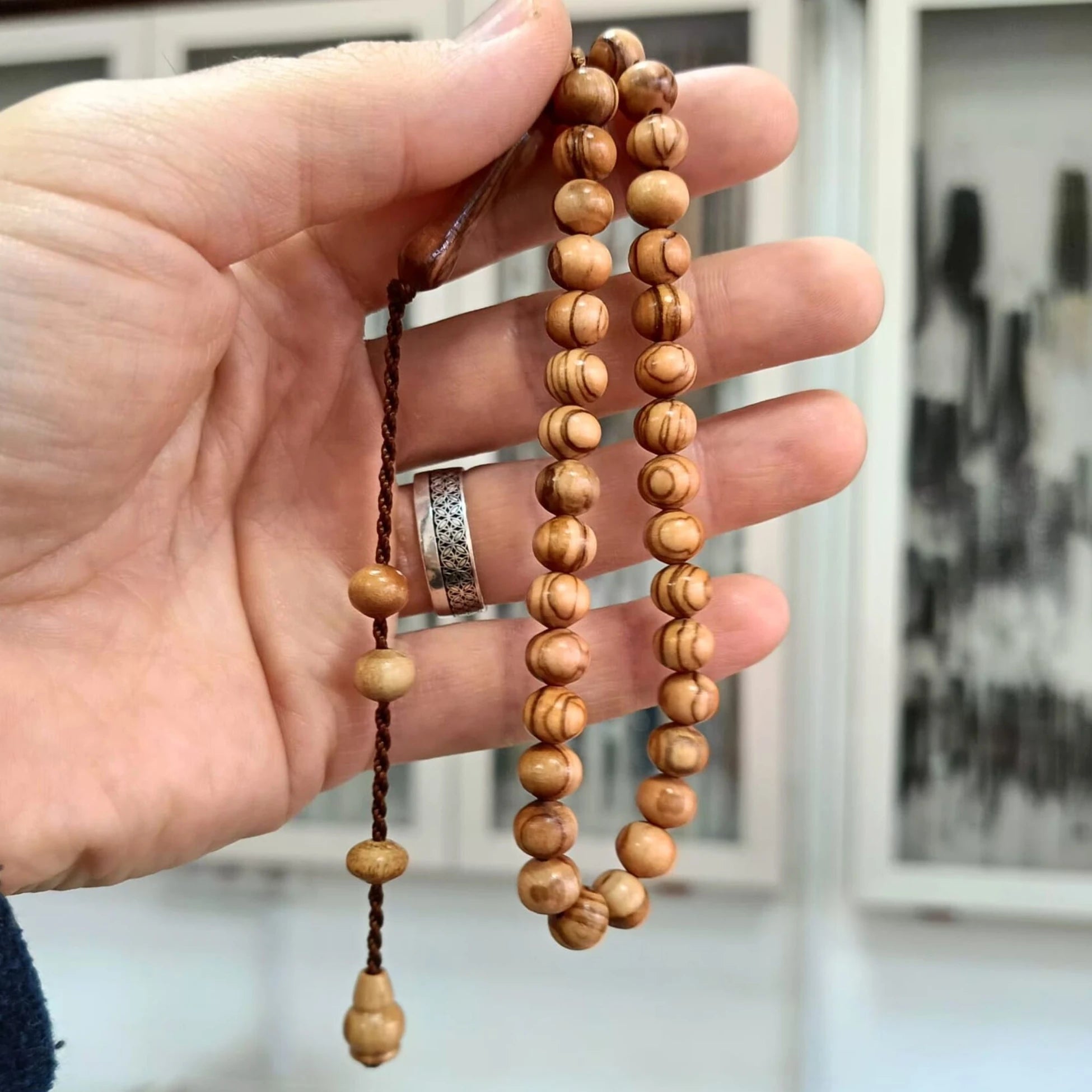 Bilek Boy Zeytin Ağacı Tesbih 8 mm