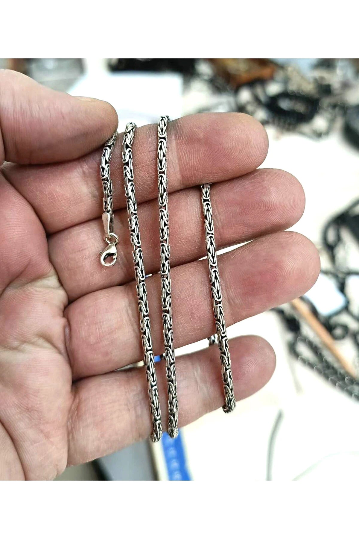 925 Ayar Gümüş Kral Zincir Kolye 2,5 mm 50 cm