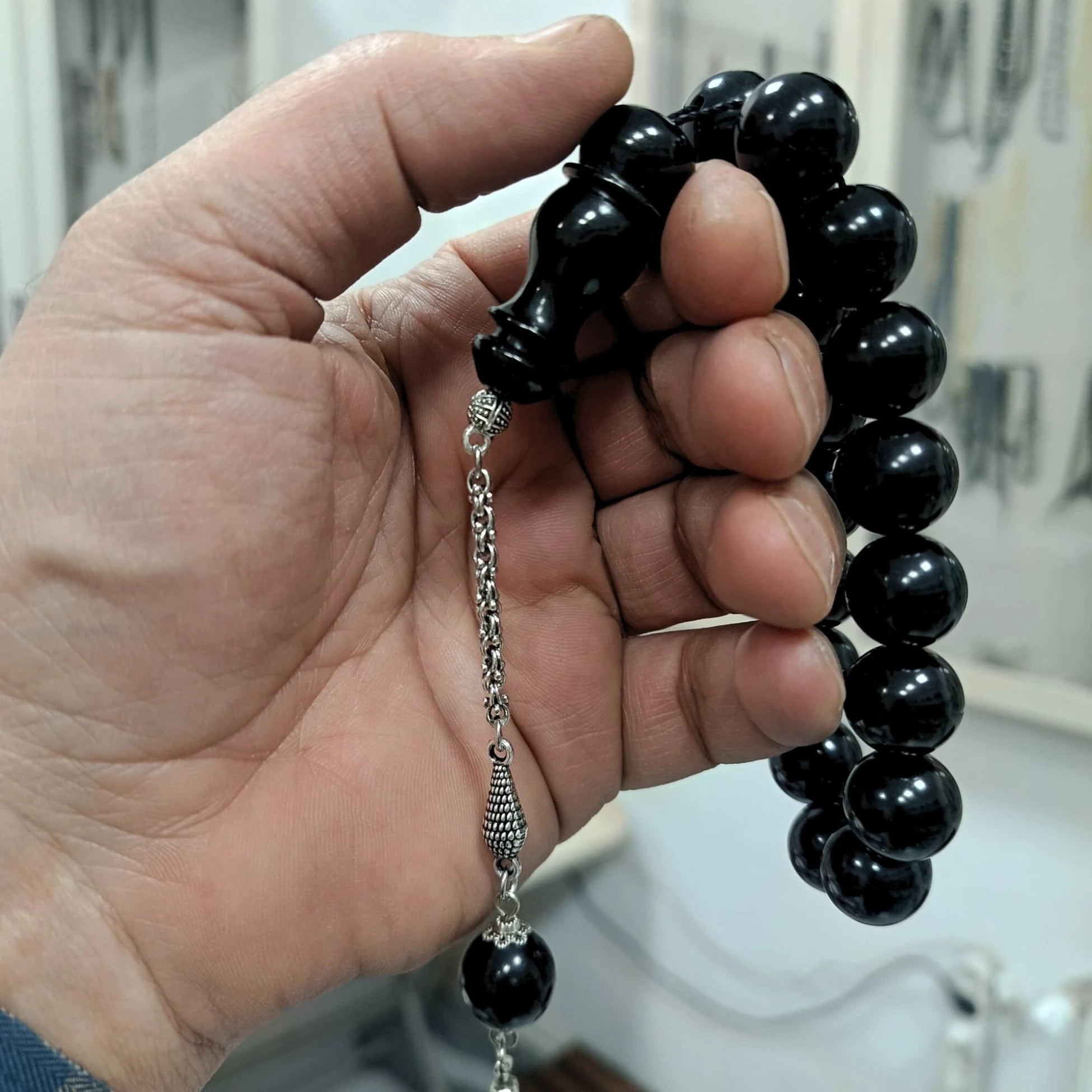 Küre Kesim Gürcistan Oltu Taşı EFE Tesbih 15 mm