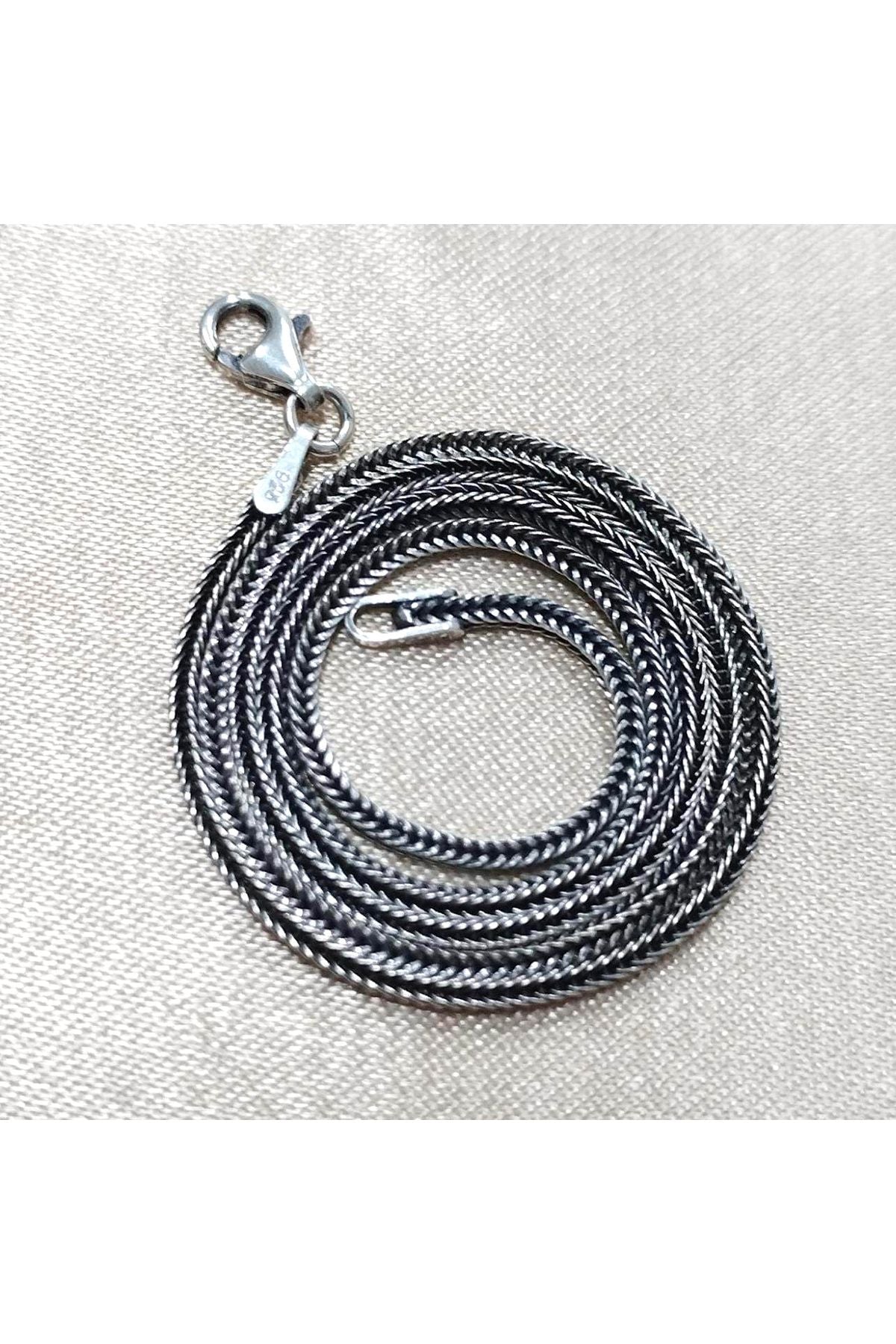 925 Ayar Gümüş Zincir Tilki Kuyuruğu 40 - 75 cm