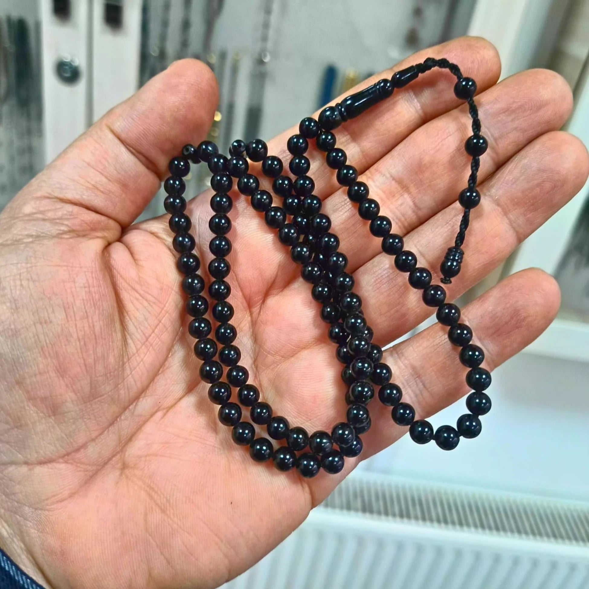 99'luk Sertifikalı Erzurum Oltu Taşı Namaz Dua Zikir Tesbihi 6 mm