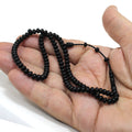 Sertifikalı Erzurum Oltu Taşı Mini Namaz Dua Zikir Tesbihi 5 x 3,5 mm