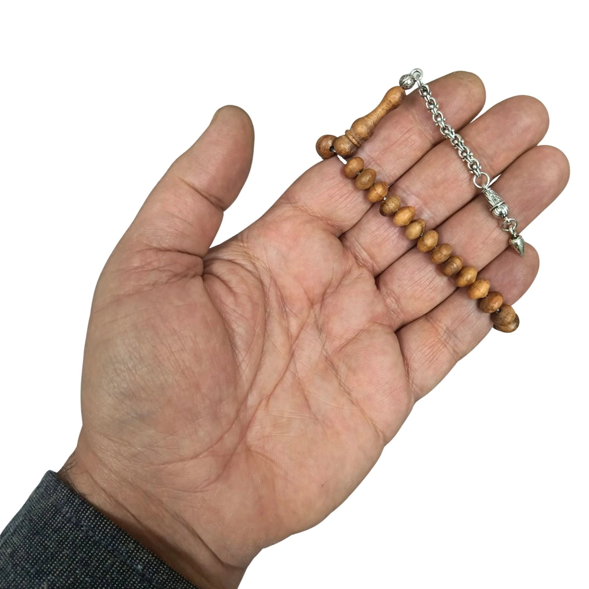 Tekerlek Kesim 4 Parmak Kayısı Ağacı Tesbih 8 X 5 mm