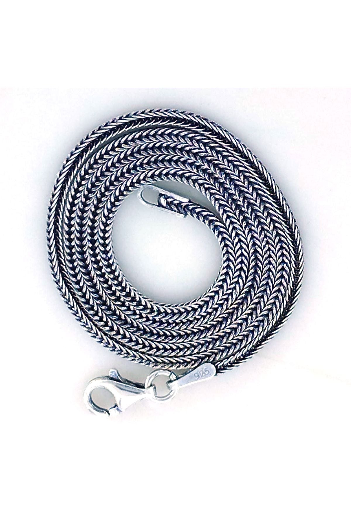 925 Ayar Gümüş Zincir Tilki Kuyuruğu 40 - 75 cm