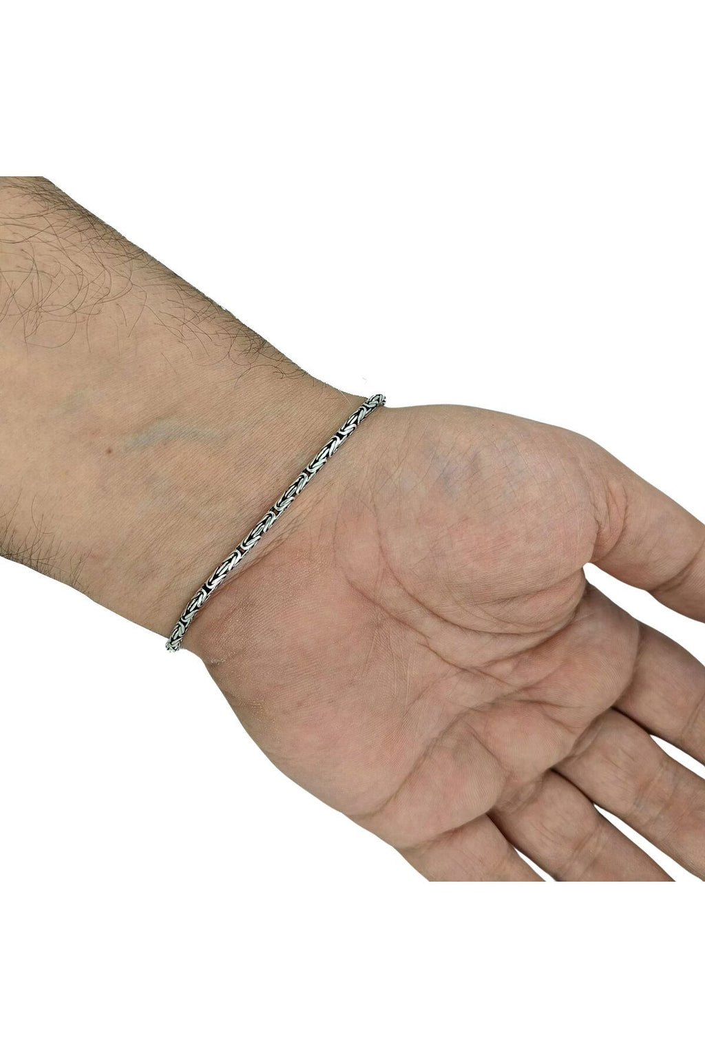 925 Ayar Gümüş Kral Kolye Kral Bileklik 2 mm