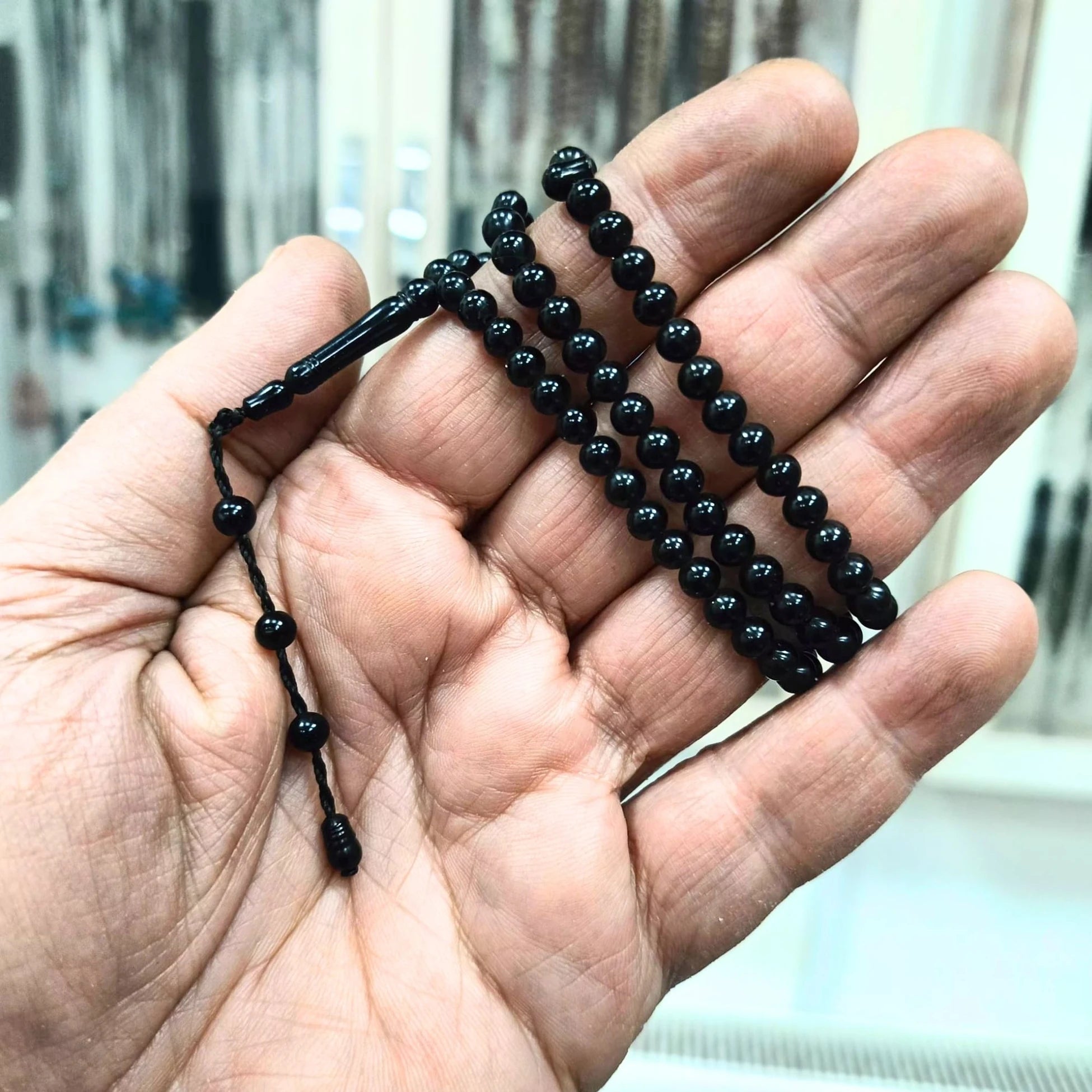 99'luk Sertifikalı Erzurum Oltu Taşı Mini Namaz Dua Zikir Tesbihi 5 mm