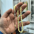 Gümüş Püsküllü Kapsül Kesim Doğal Kaya Damla Kehribar Tesbih 5 x 10 mm