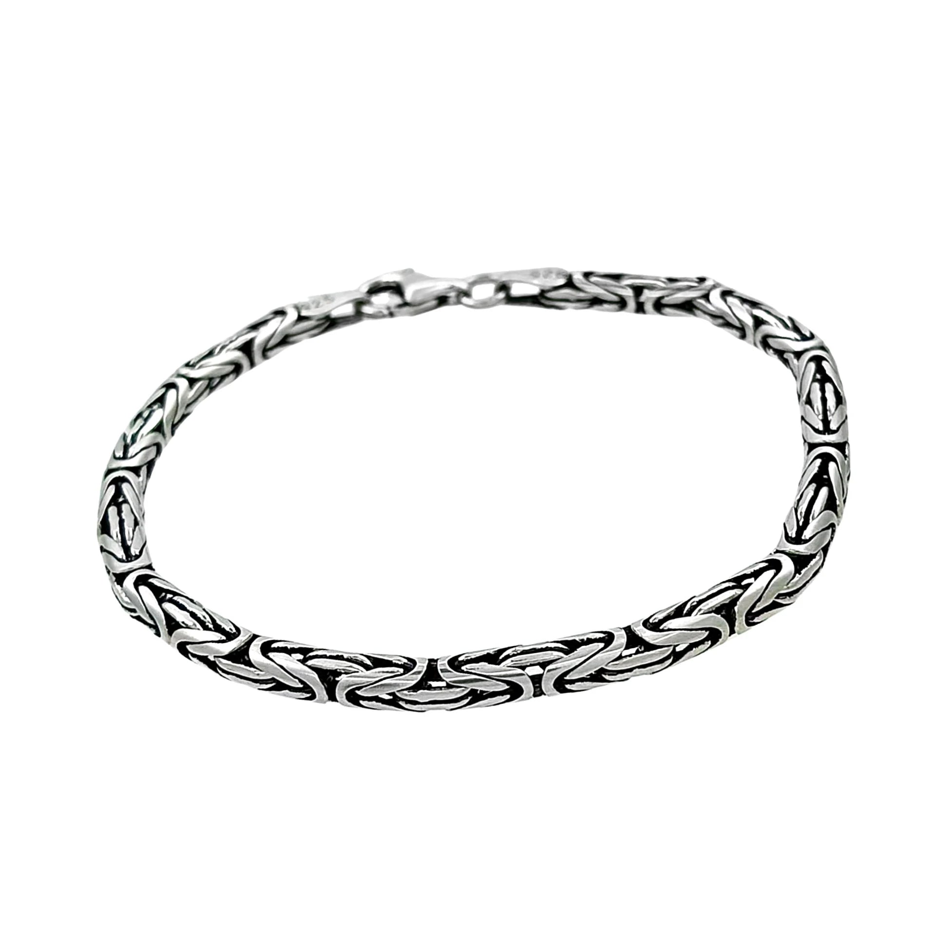 925 Ayar Gümüş Kral Bileklik 2 mm 3 mm 4 mm 4,5 mm 5 mm 6 mm