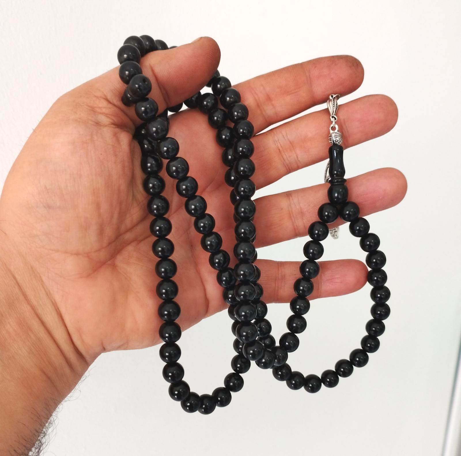 99'luk Gürcistan Oltu Taşı Tesbih Büyük Boy 9 mm