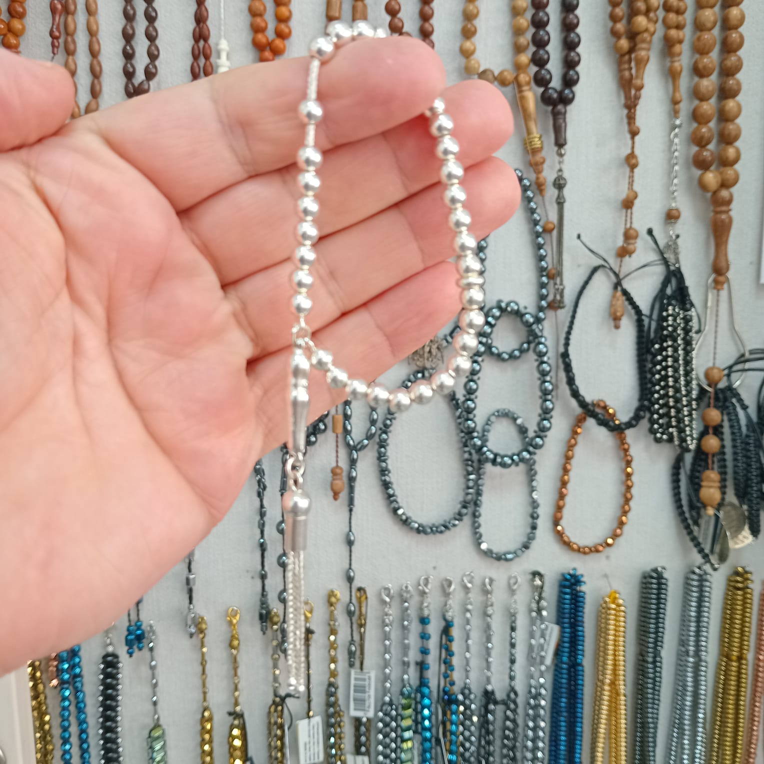 925 Ayar Gerçek Gümüş Mini Tesbih 5 mm