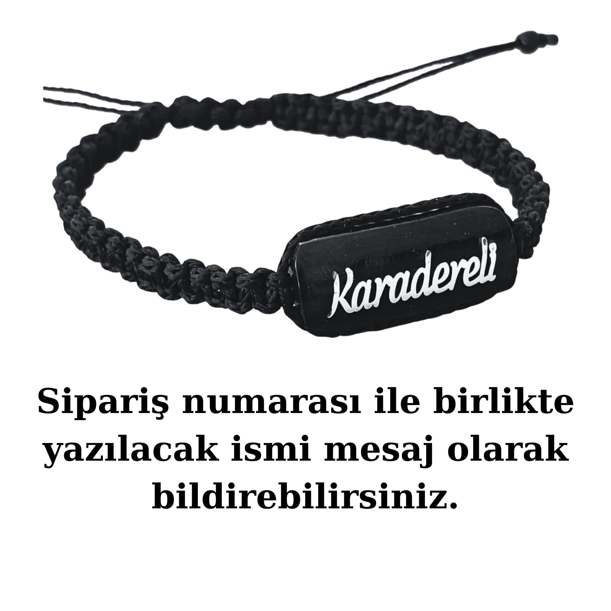 Gümüş Oltu Taşı Makrome İsimli Bileklik