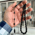 Kapsül Kesim Erzurum Oltu Taşı Tesbih Sistemli Kumpaslı 8 x 12 mm