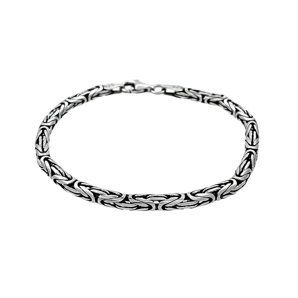 925 Ayar Gümüş Kral Bileklik 2 mm 3 mm 4 mm 4,5 mm 5 mm 6 mm