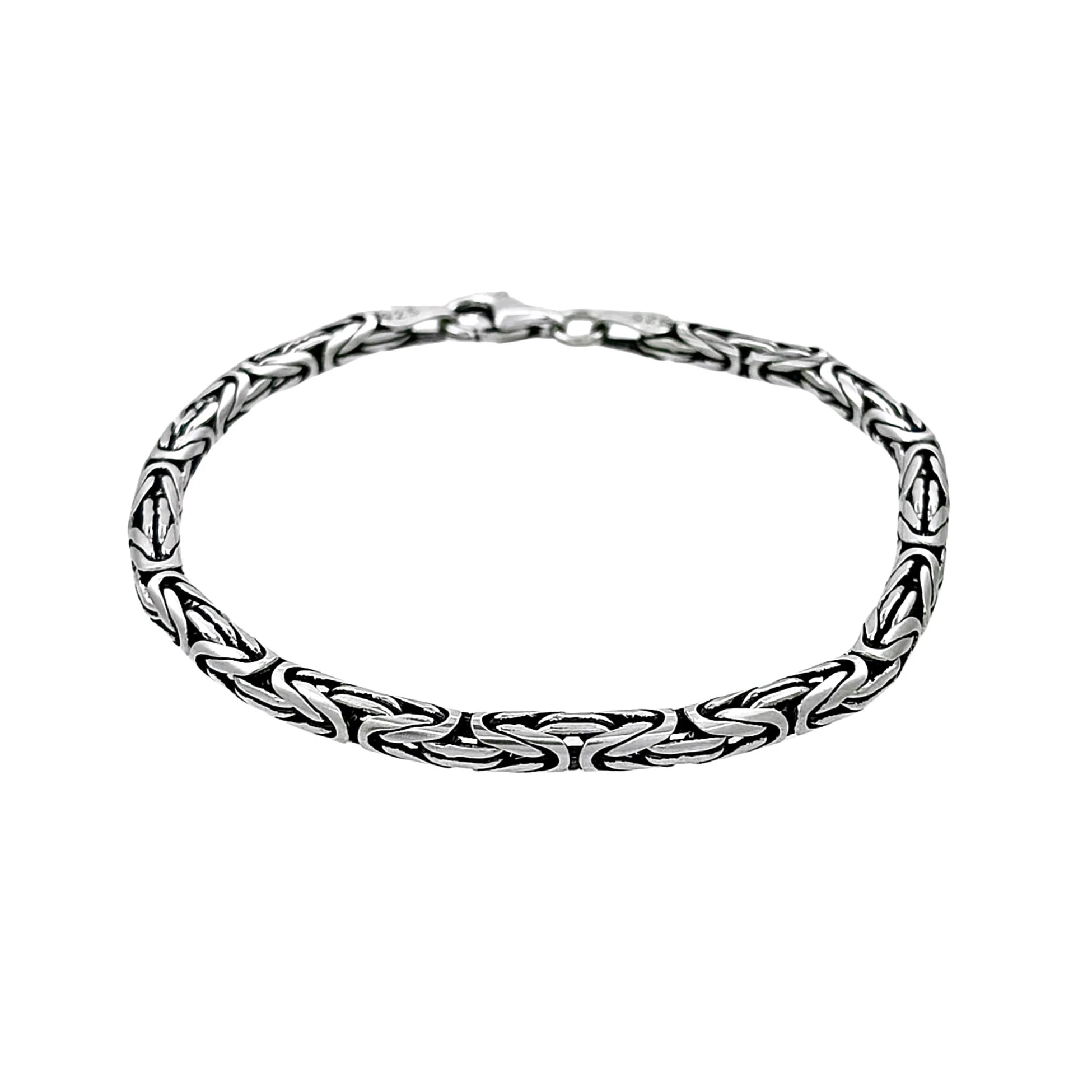 925 Ayar Gümüş Kral Bileklik 2 mm 3 mm 4 mm 4,5 mm 5 mm 6 mm