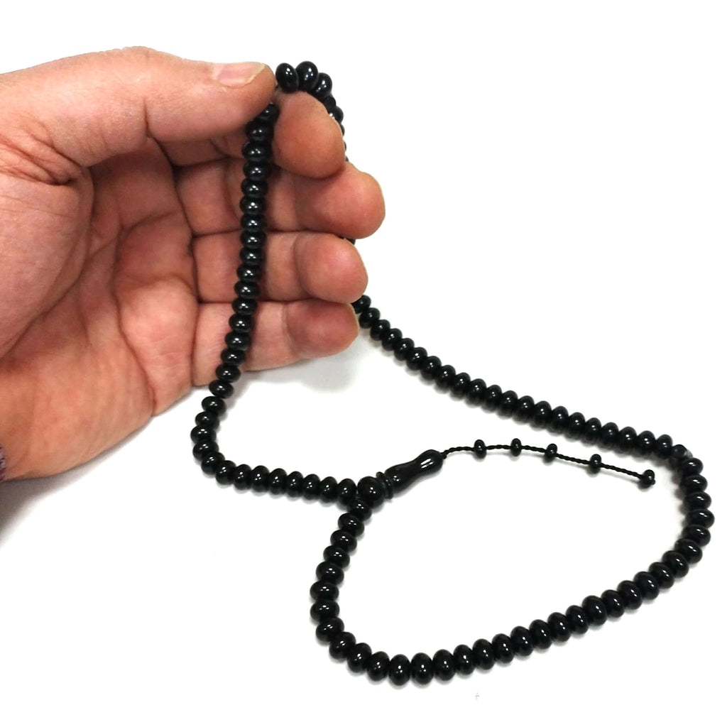 Namaz Dua Zikir için Oltu Tesbih 99luk 7,5 x 4,5 mm