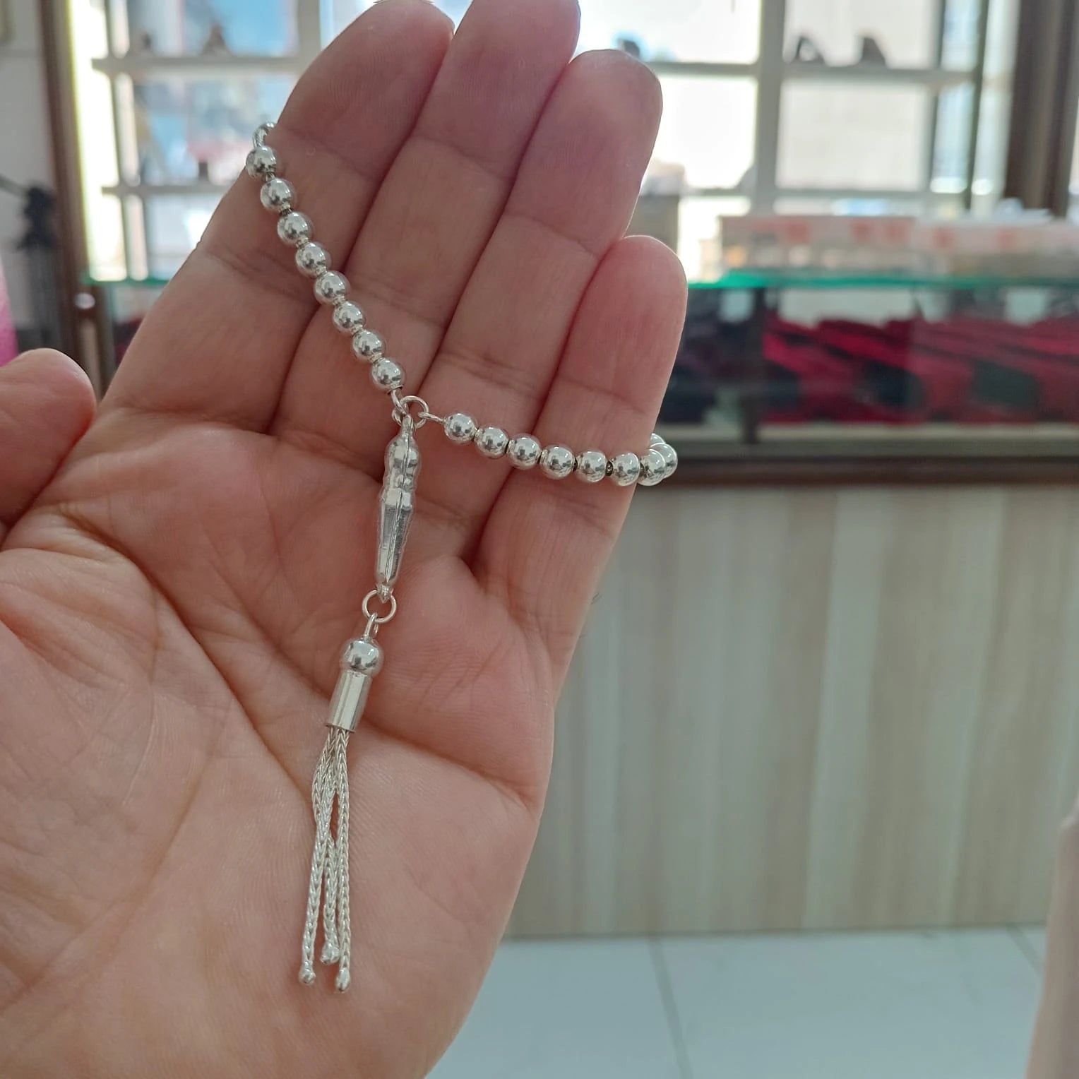 925 Ayar Gerçek Gümüş Mini Tesbih 5 mm