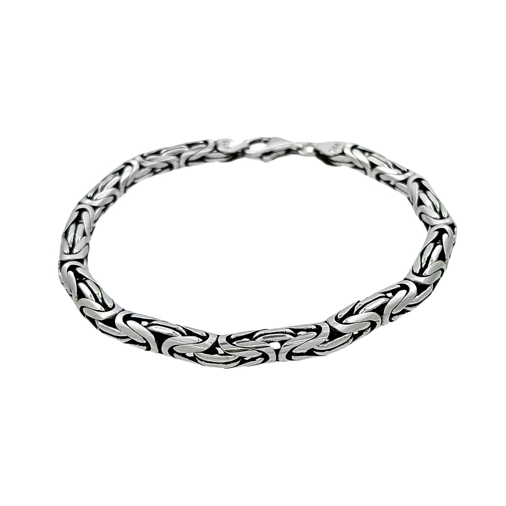 925 Ayar Gümüş Kral Bileklik 2 mm 3 mm 4 mm 4,5 mm 5 mm 6 mm