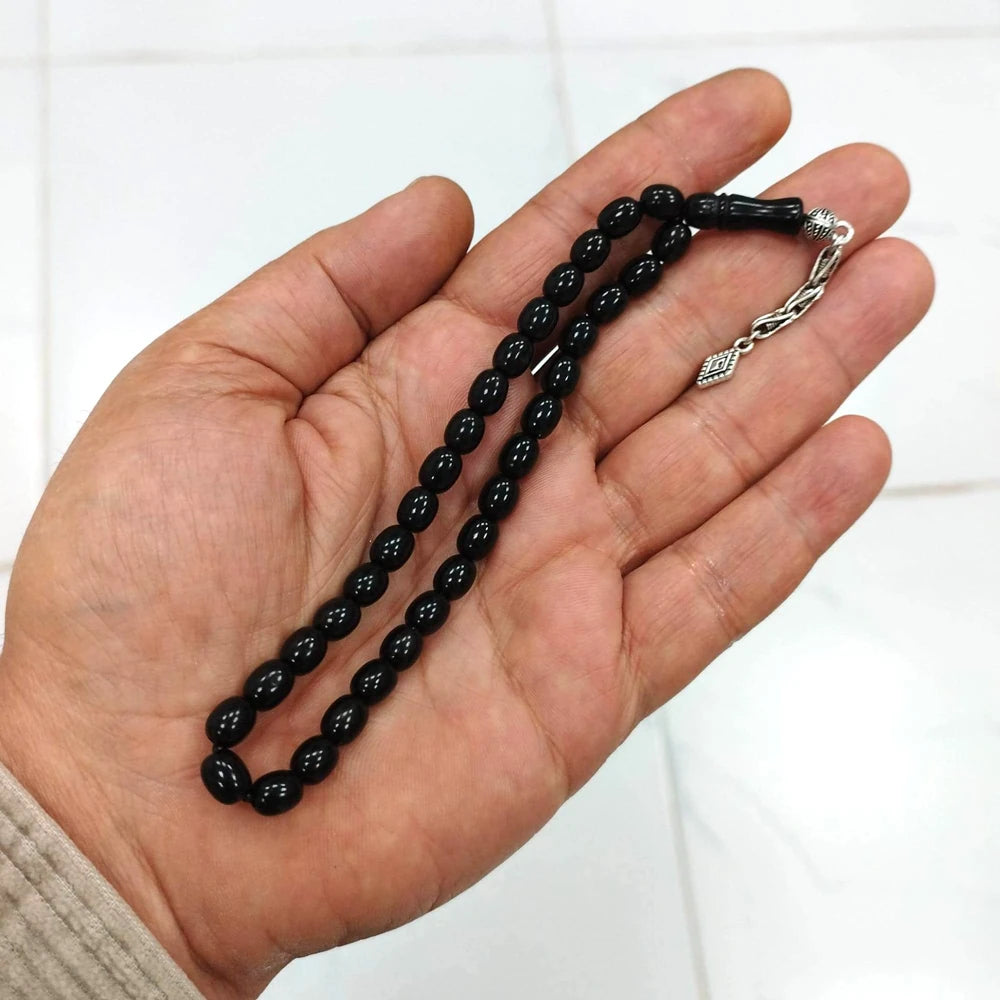 Oval Kesim Bilek Boy Gürcistan Oltu Taşı Tesbih