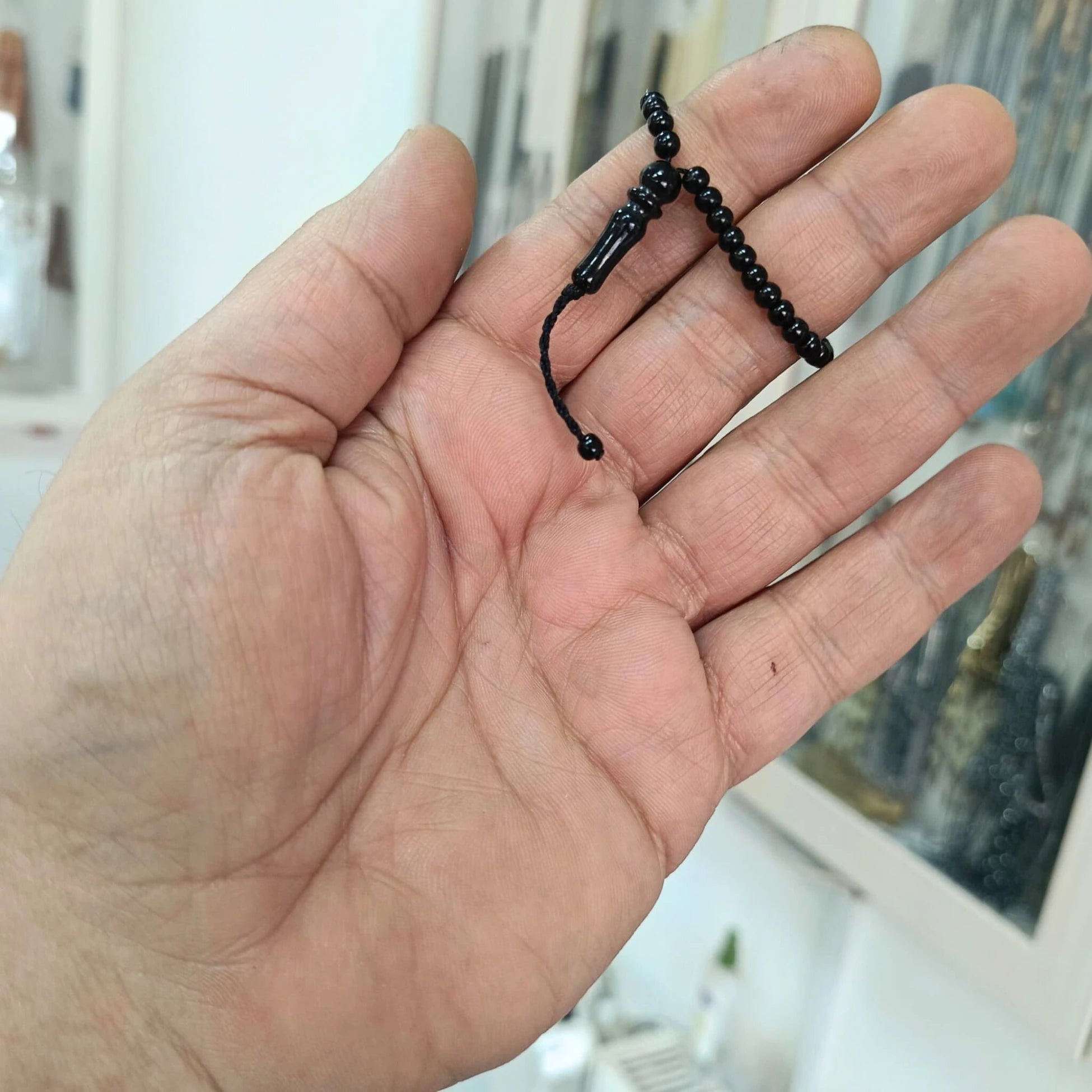 2 Parmaklık Mini Gürcistan Oltu Tesbih 4 mm