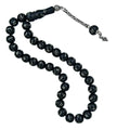 Gümüş İşlemeli Bilek Boy Gürcistan Oltu Tesbih 8 mm