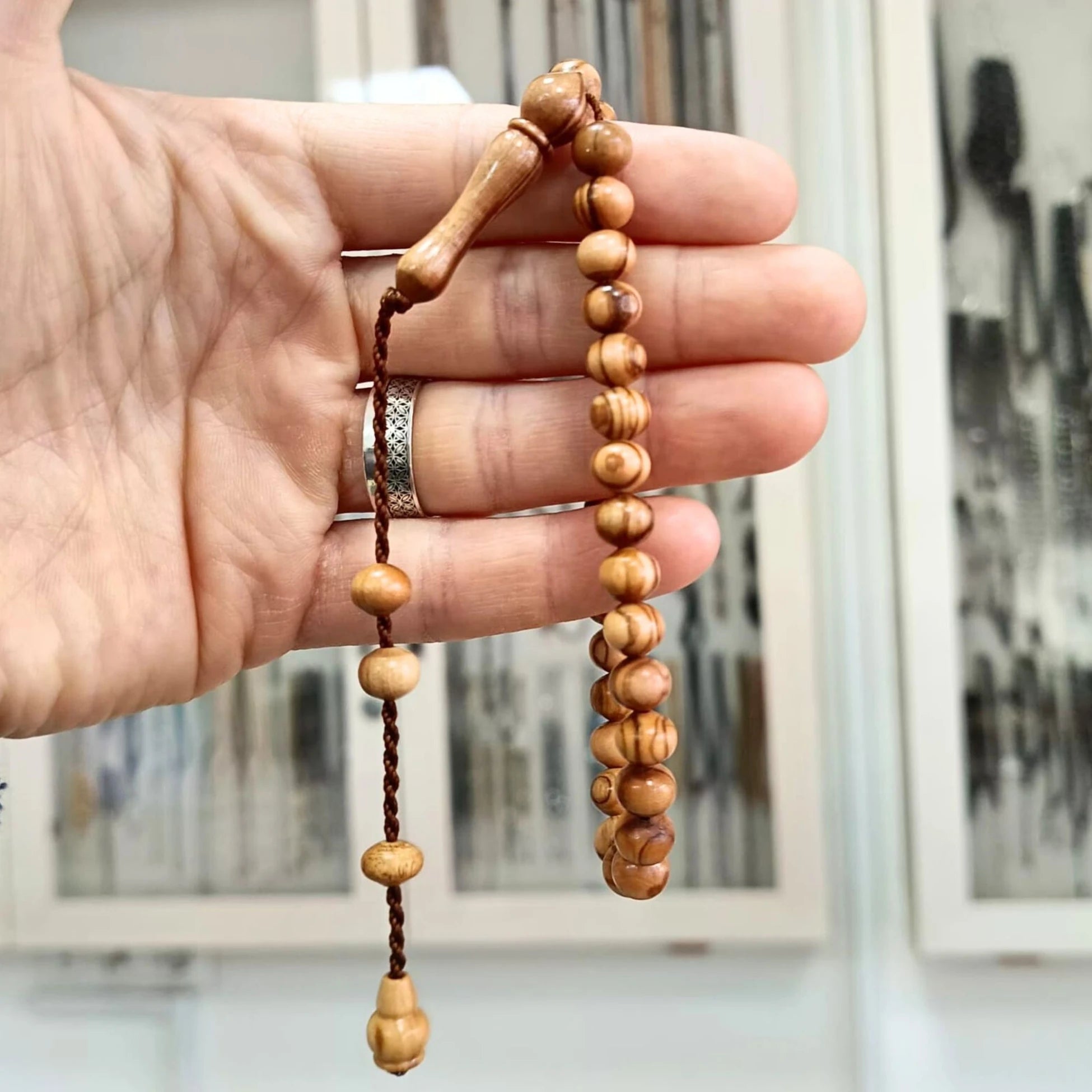 Bilek Boy Zeytin Ağacı Tesbih 8 mm