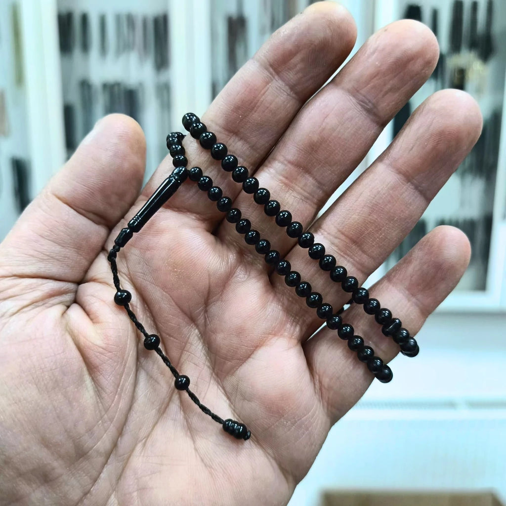 99'luk Sertifikalı Erzurum Oltu Taşı Mini Namaz Dua Zikir Tesbihi 4 mm