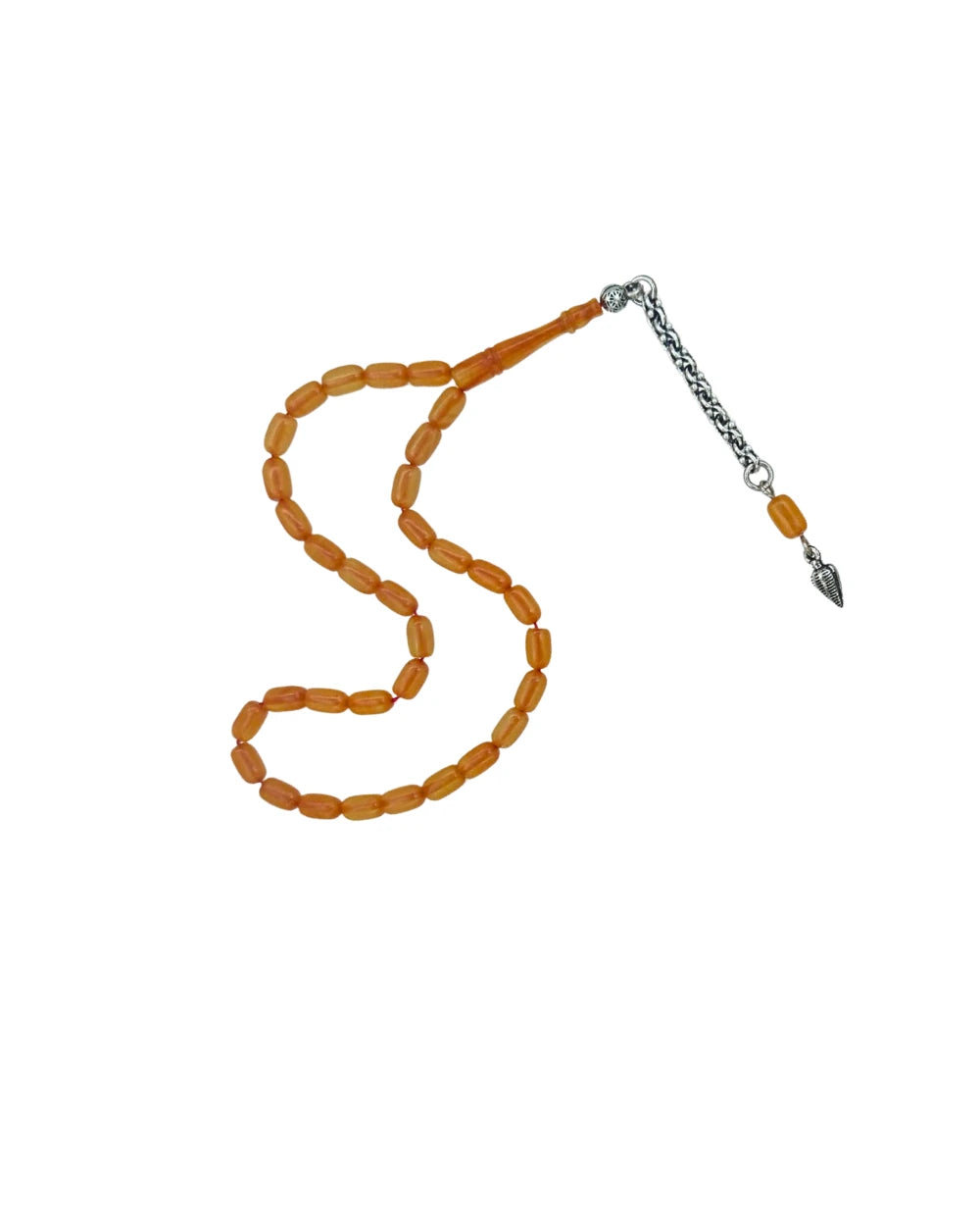 Bilek Boy Kapsül Kesim Sarı Sıkma Kehribar Tesbih 4,5 x 7,5 mm