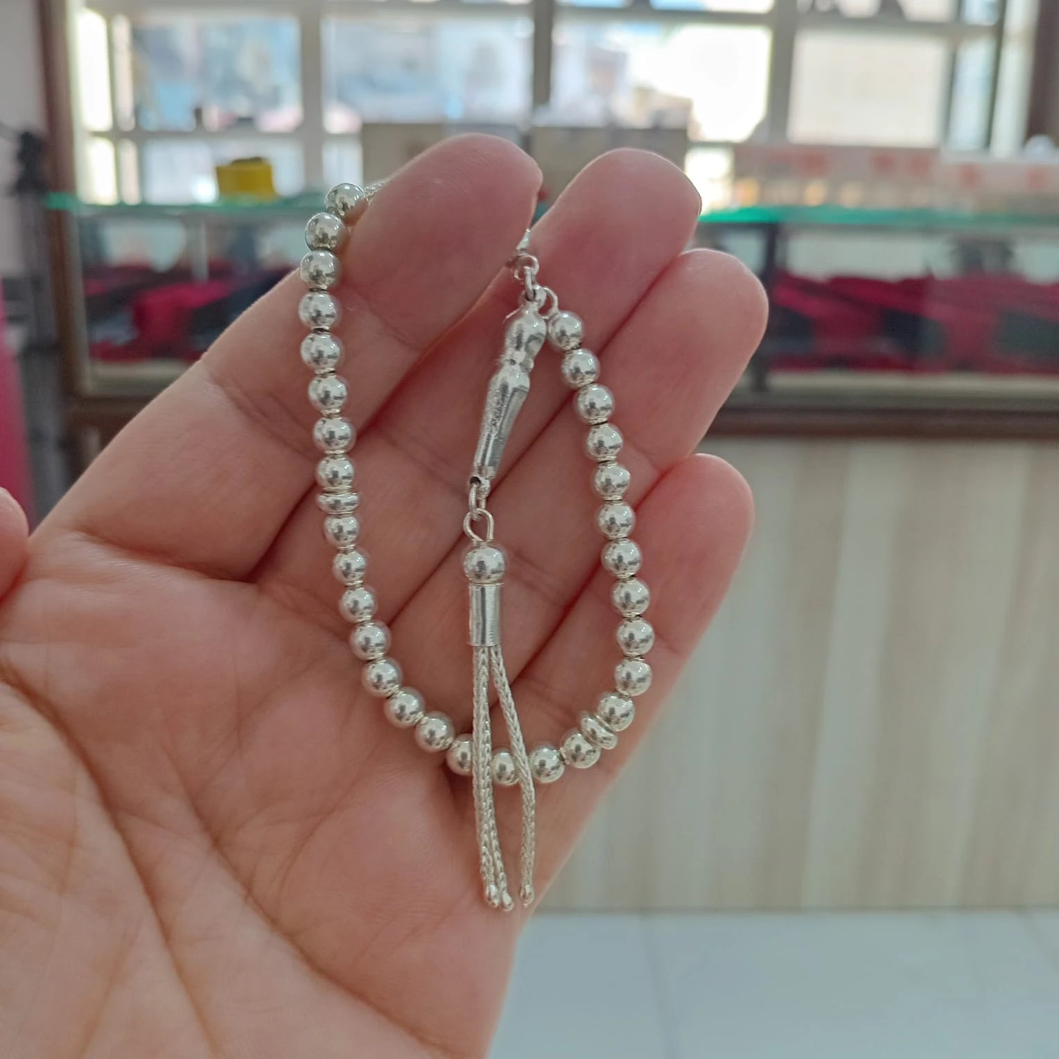 925 Ayar Gerçek Gümüş Mini Tesbih 5 mm